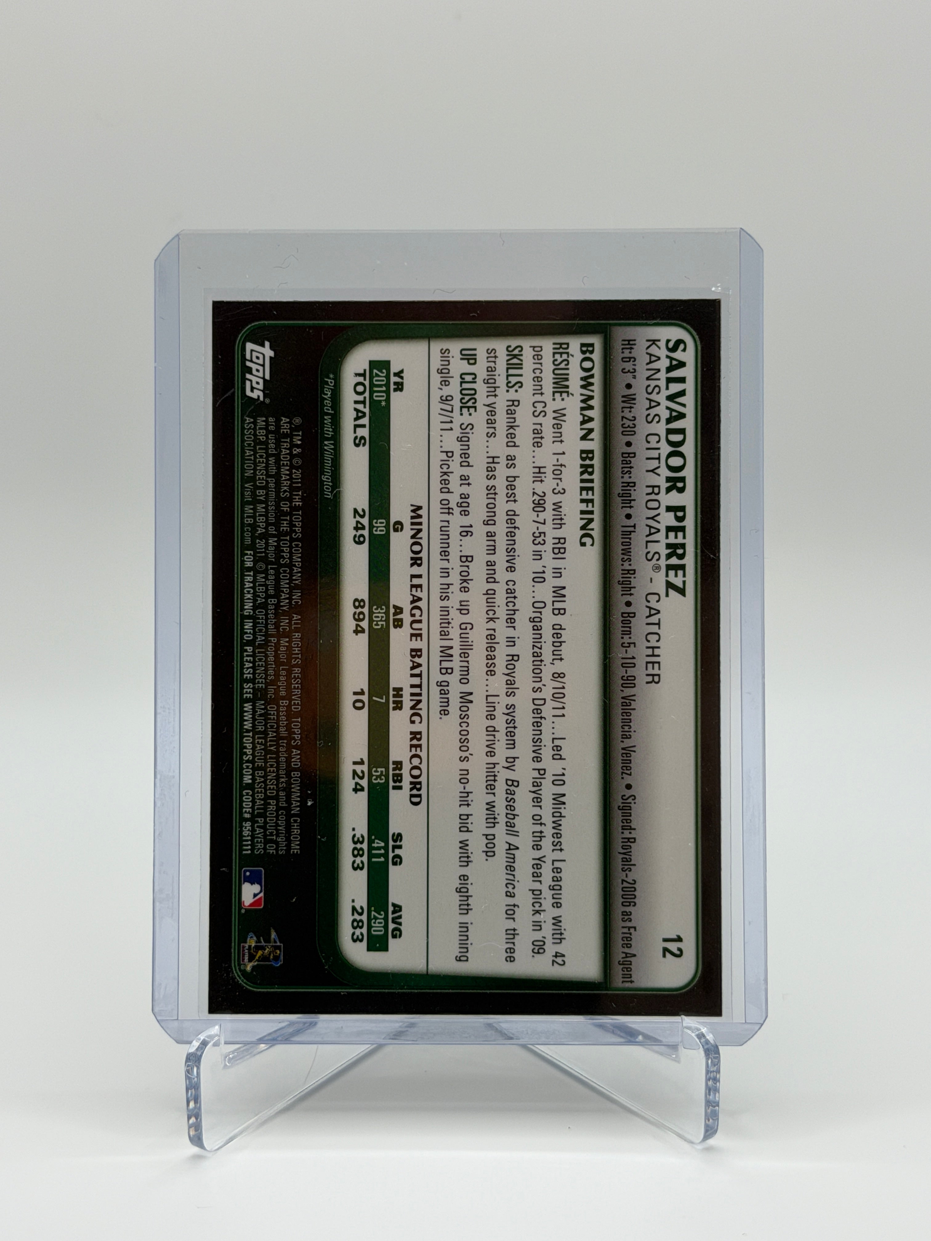 Salvador Perez RC Bowman Chrome #12 2011