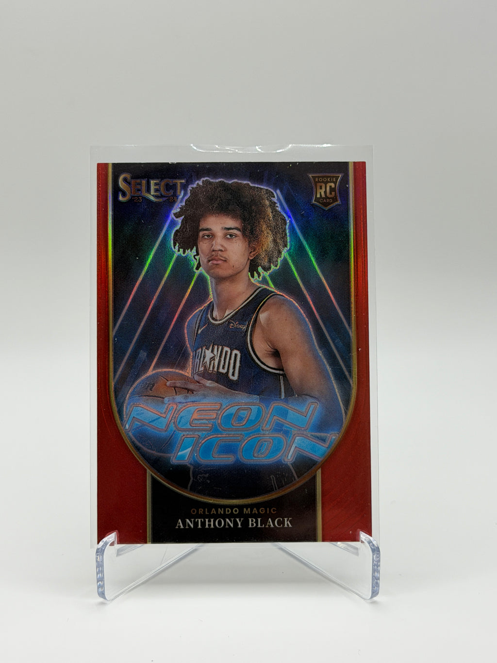 Anthony Black Select Red Neon Icon Prizm #22 2023-2024