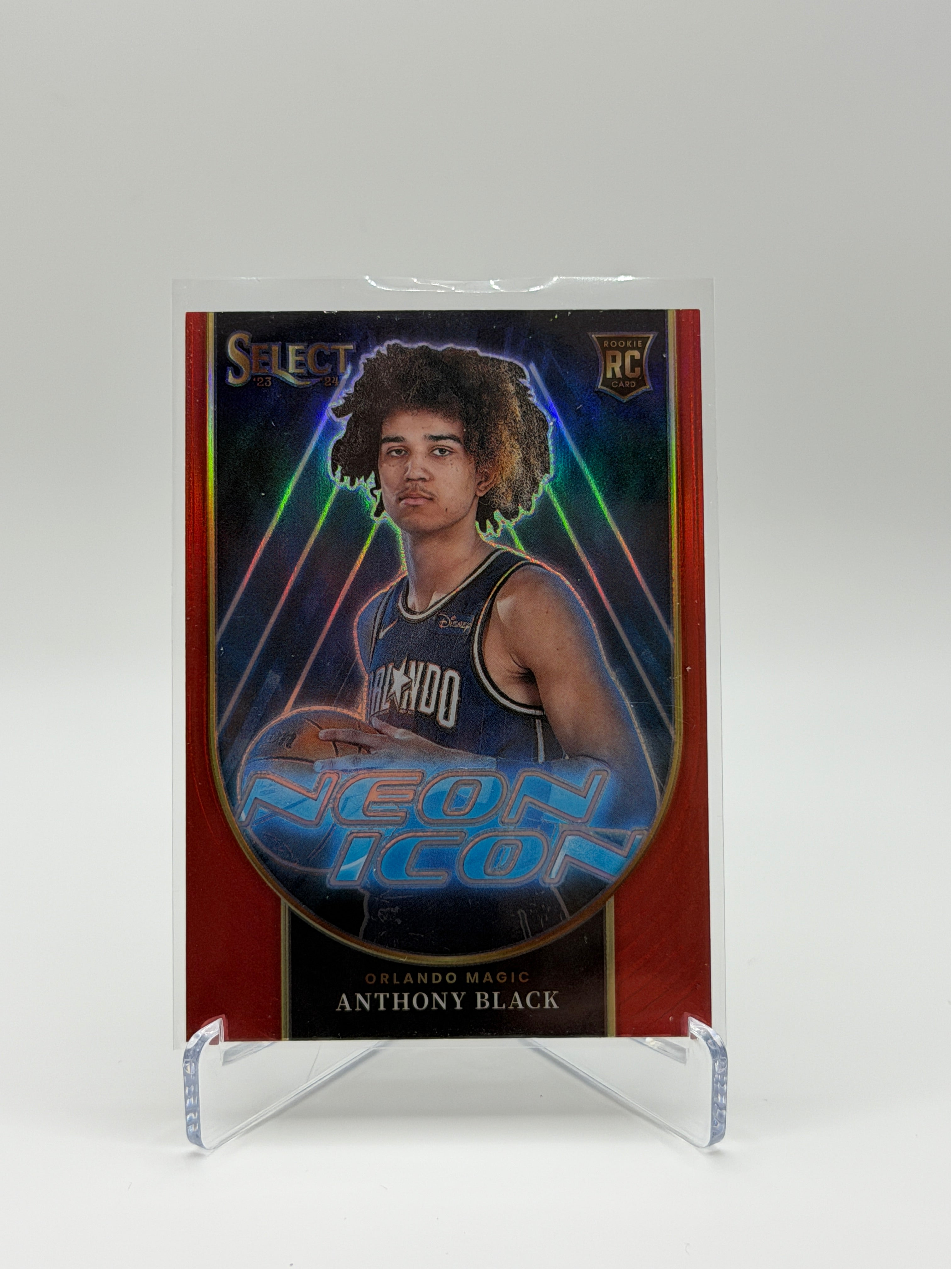 Anthony Black Select Red Neon Icon Prizm #22 2023-2024