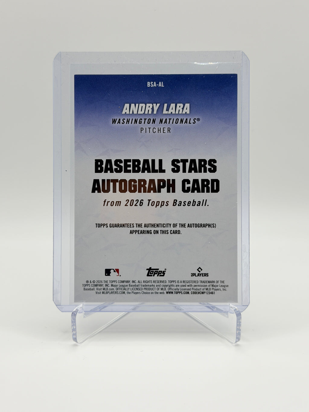 Andry Lara RC Auto Baseball Stars #BSA-AL Topps Series 1 75th anniversary 2026