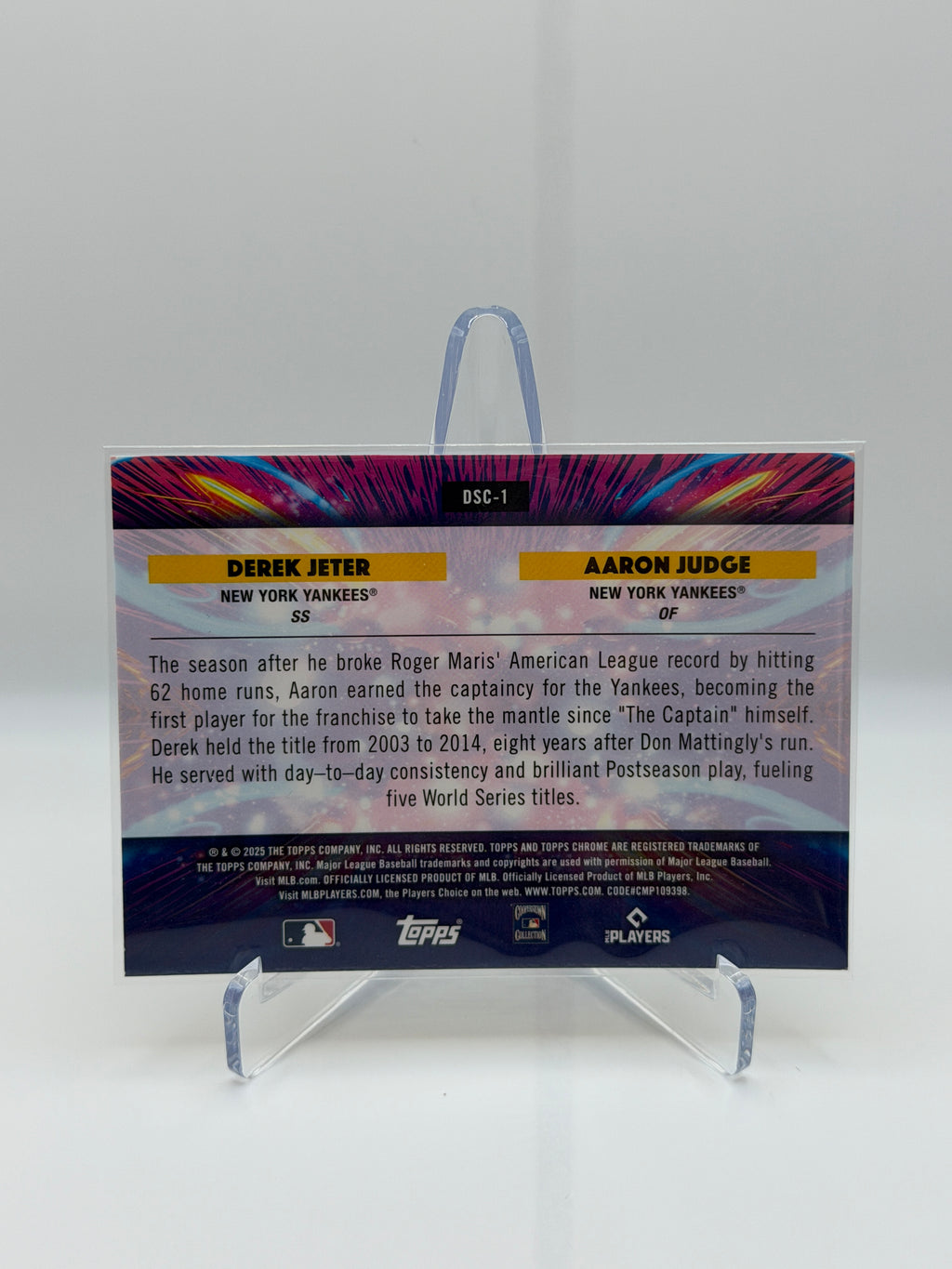 Aaron Judge Derek Jeter Star Clusters DSC-1 Topps Chrome Cosmic 2025