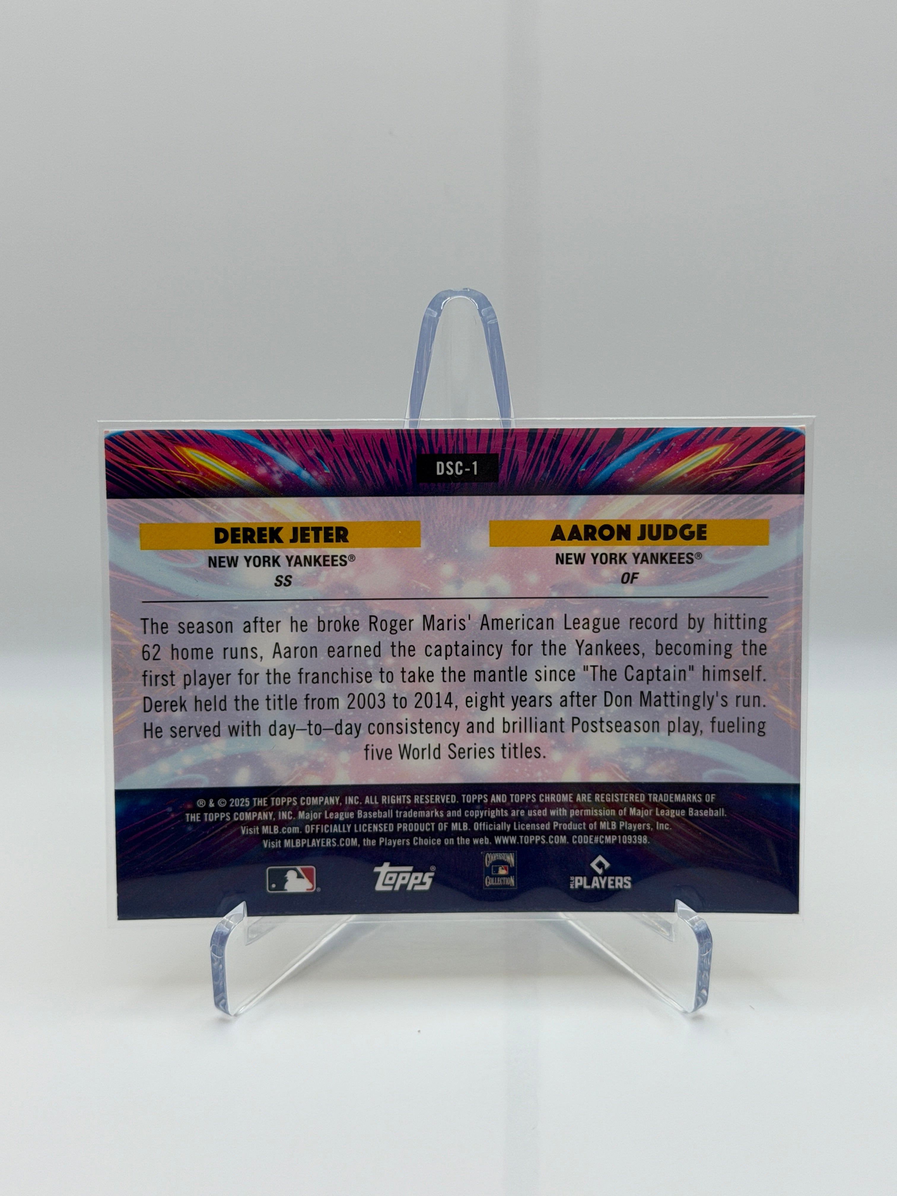 Aaron Judge Derek Jeter Star Clusters DSC-1 Topps Chrome Cosmic 2025
