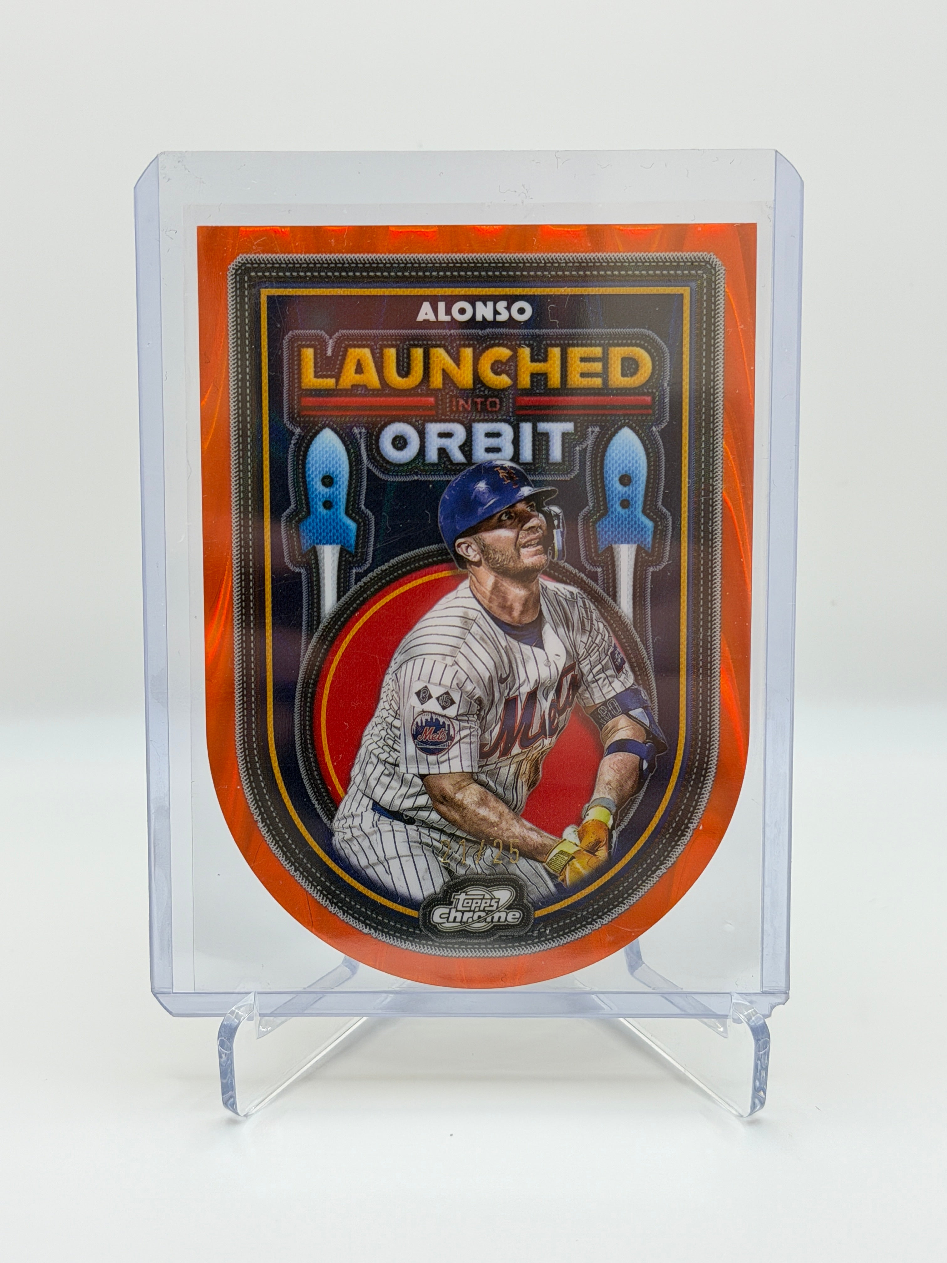 Pete Alonso Launched Orbit Orange /25 LI0-24 Topps Chrome Cosmic 2025