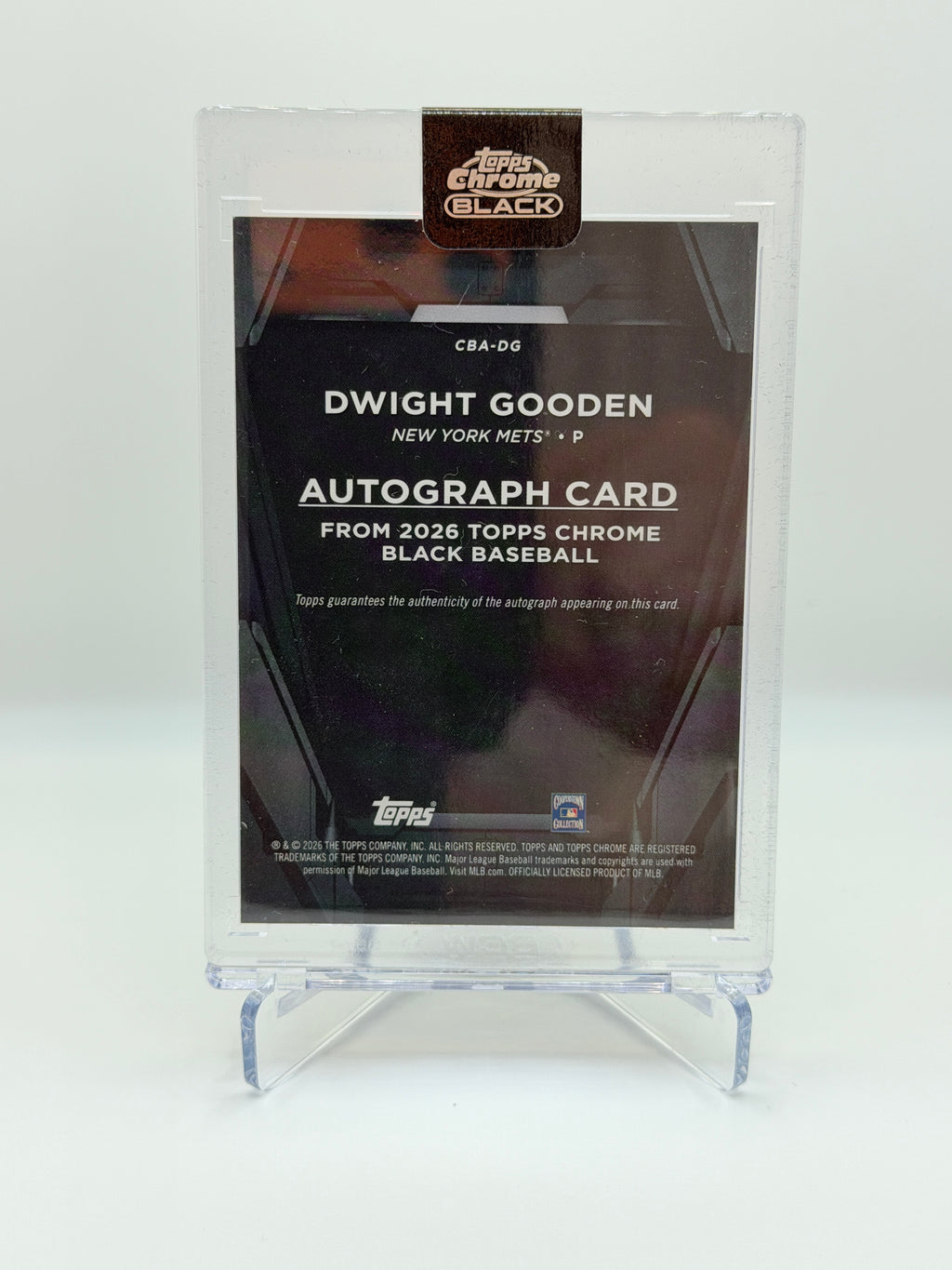 Dwight Gooden Auto on card CBA-DG Topps Chrome Black 2026