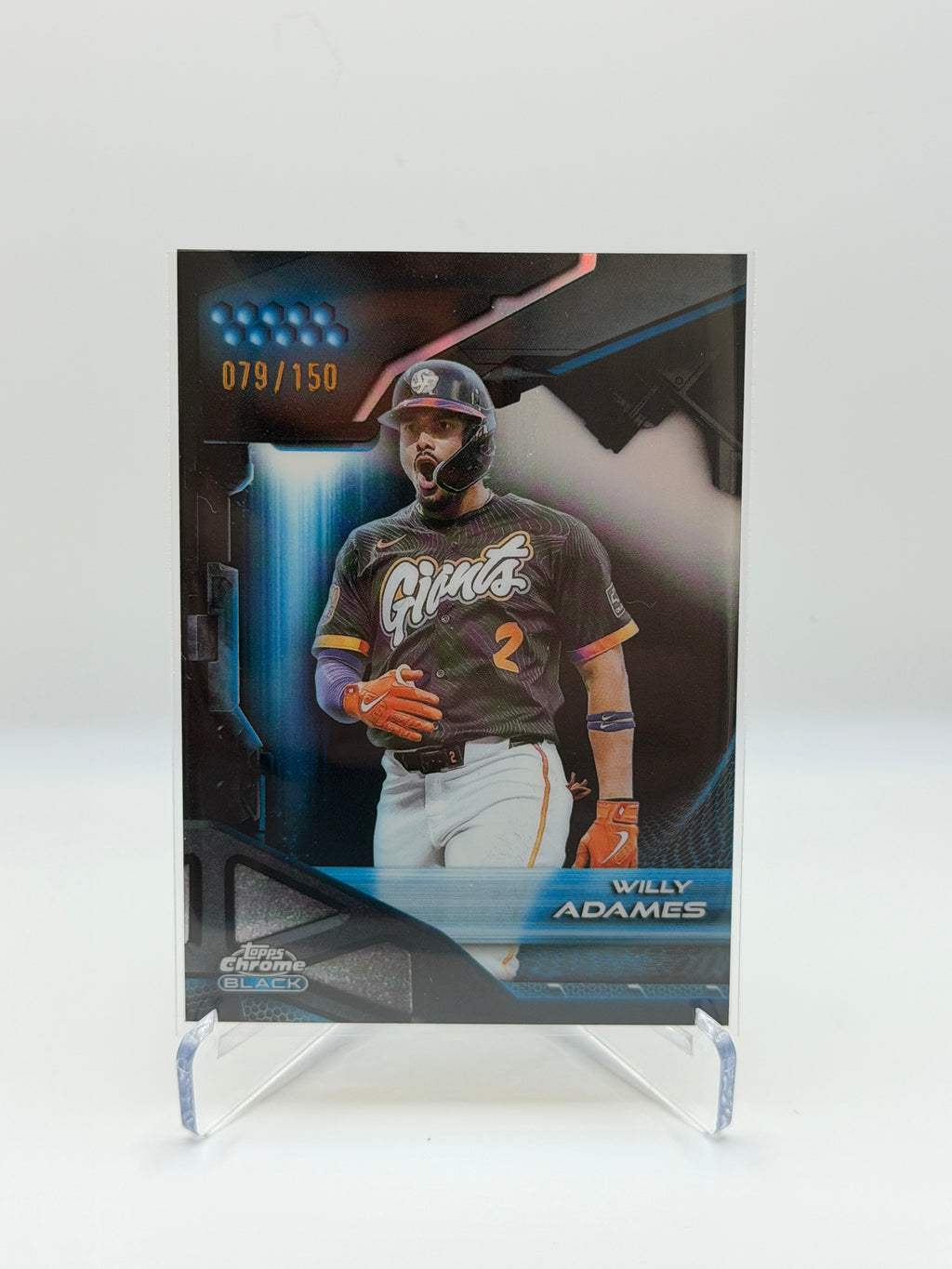 Willy Adames Blue refractor /150 #158 Topps Chrome Black 2026
