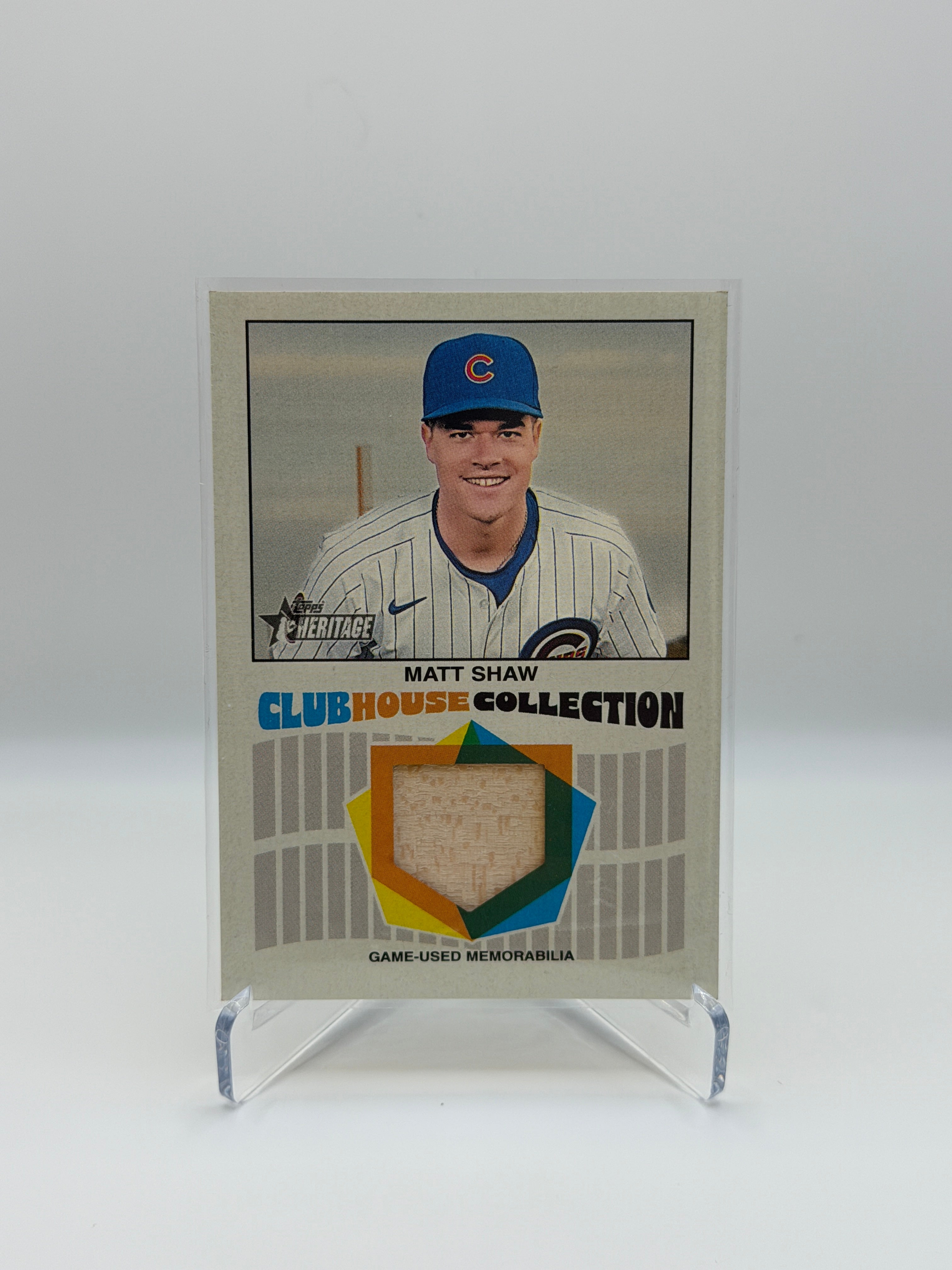 Matt Shaw Club House Collection Game Used Memorabilia CCR-MSH Topps Heritage 2026