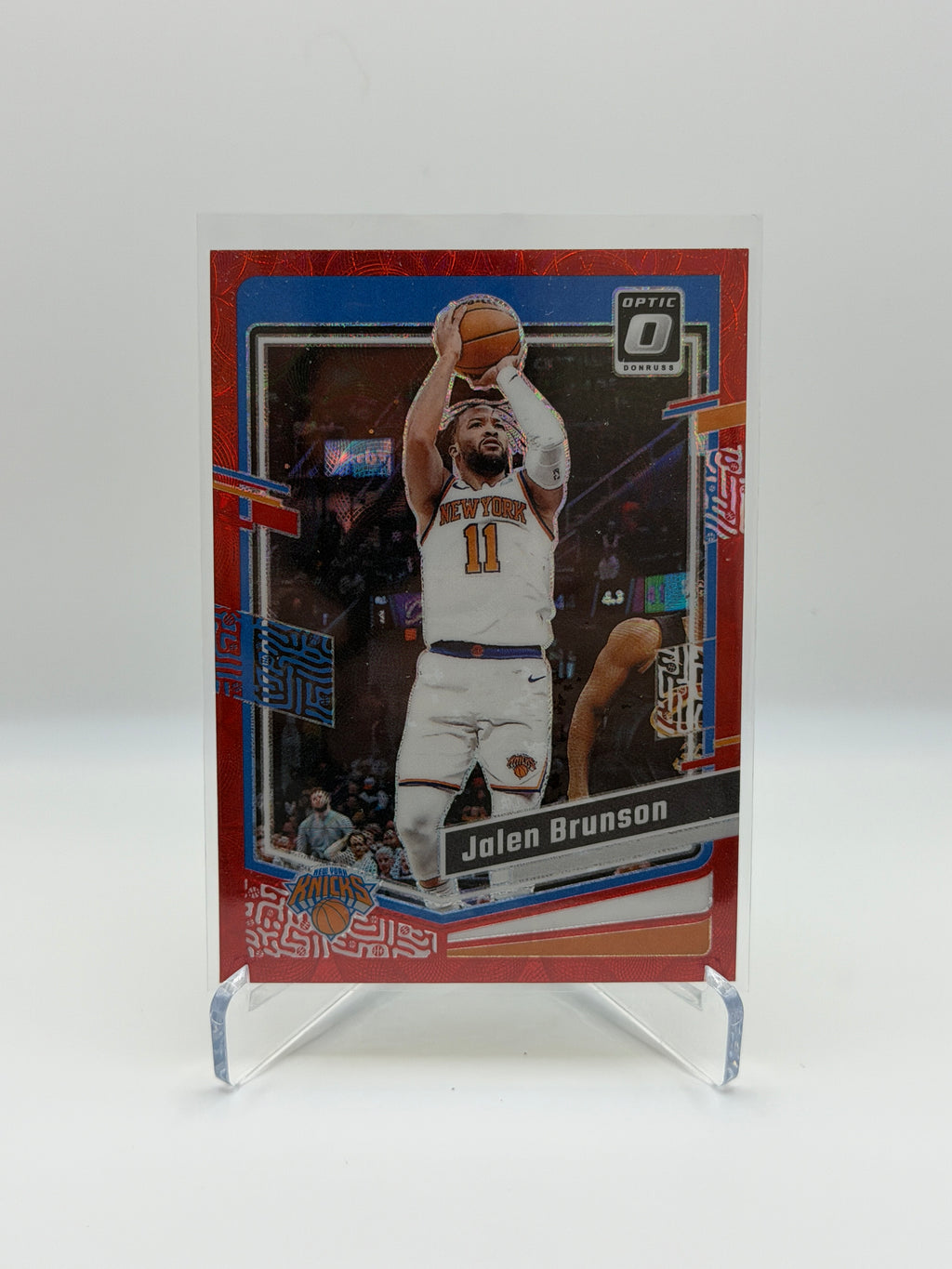 Jalen Brunson Optic Donruss Red Prizm #158 Panini 2023-2024