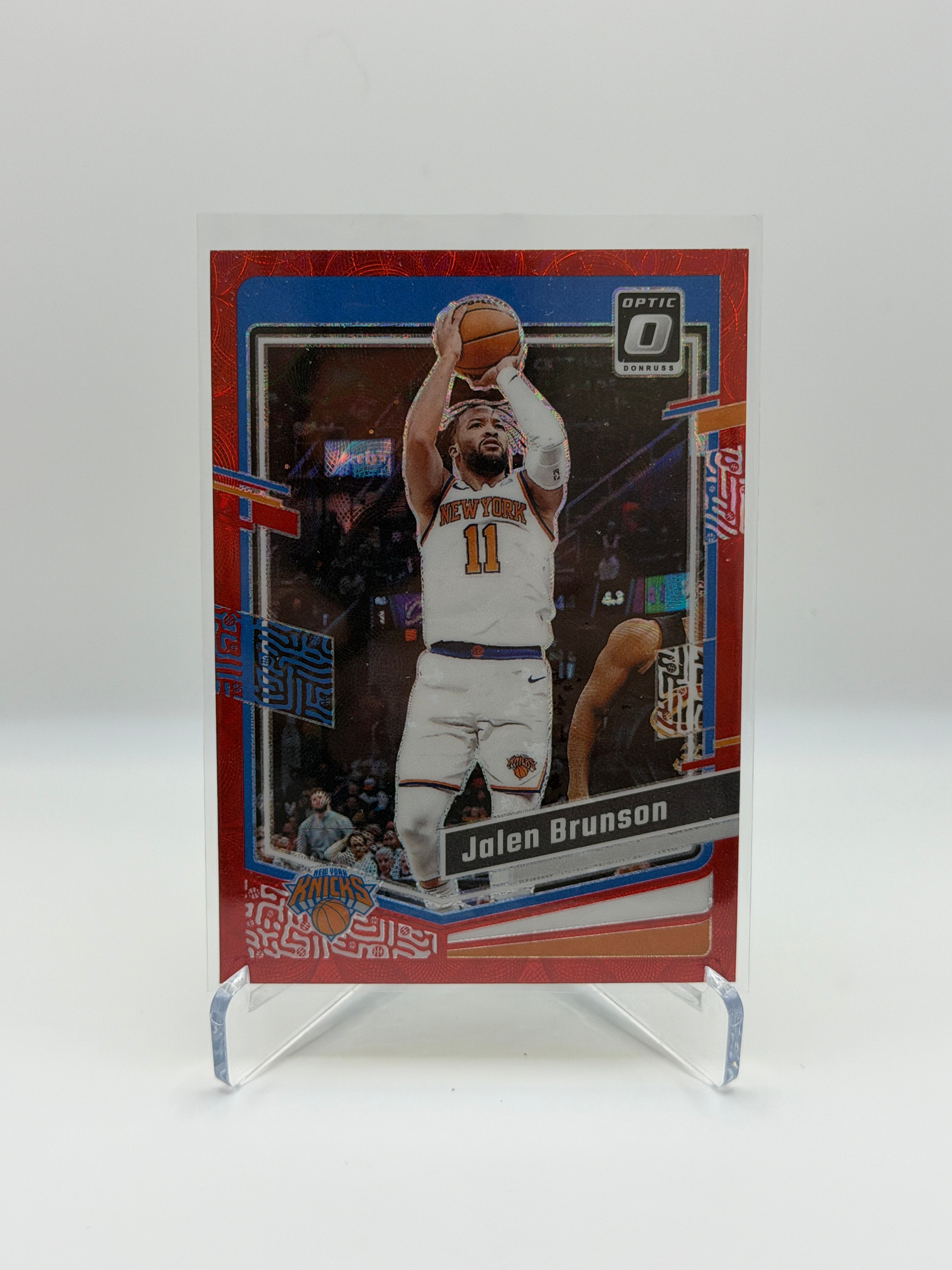 Jalen Brunson Optic Donruss Red Prizm #158 Panini 2023-2024