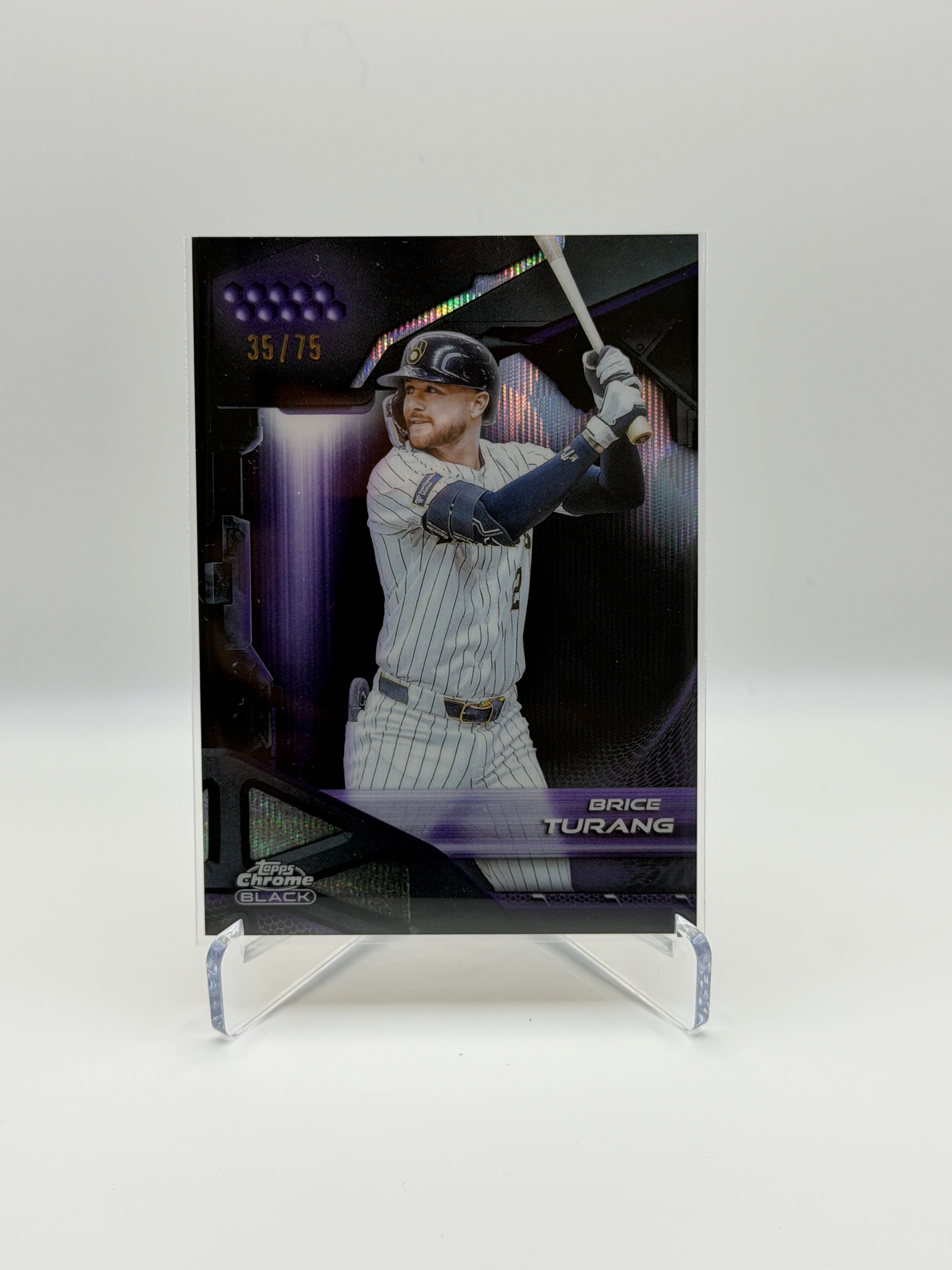 Brice Turang Purple /75 #168 Topps Chrome Black 2026